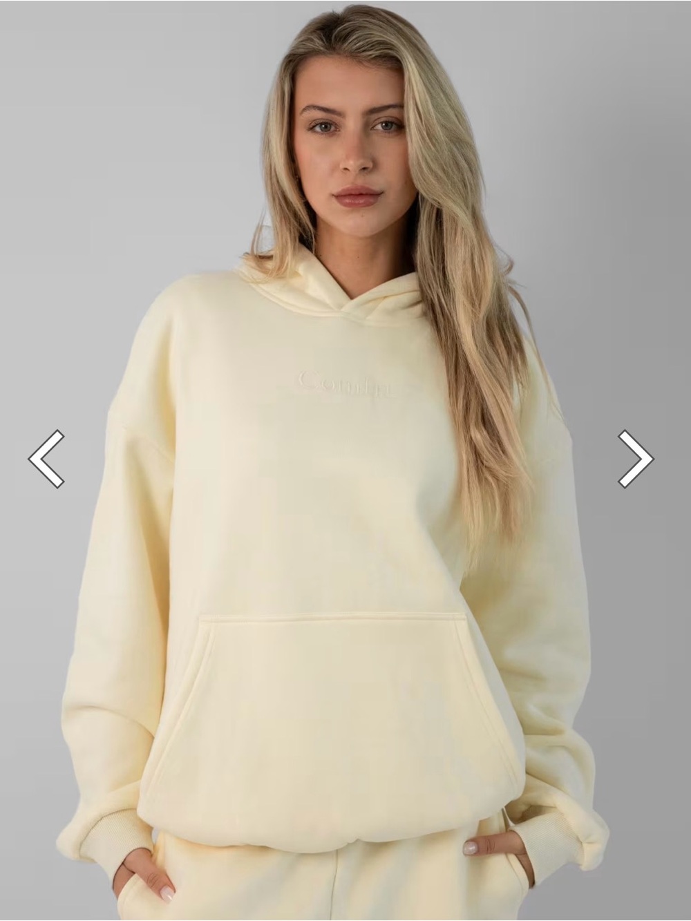 Comfrt signature hoodie in color butter - Picture 3 of 4